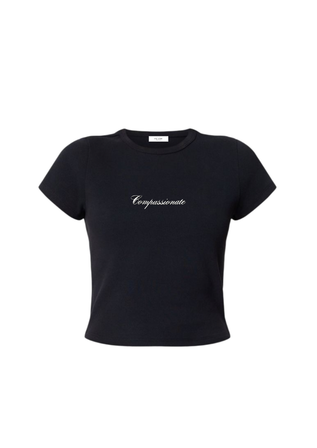 Baby tee Compasionate Black