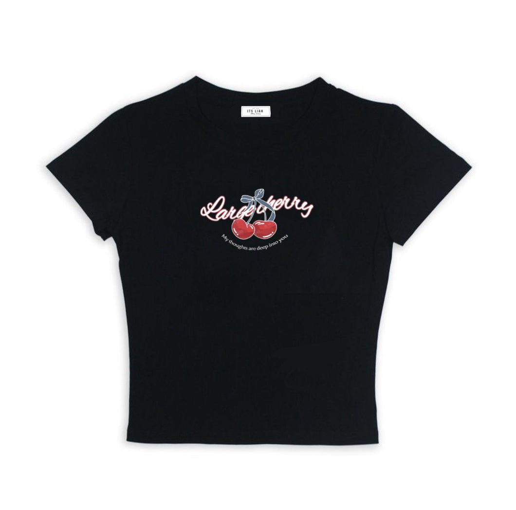 Baby tee cereza Black