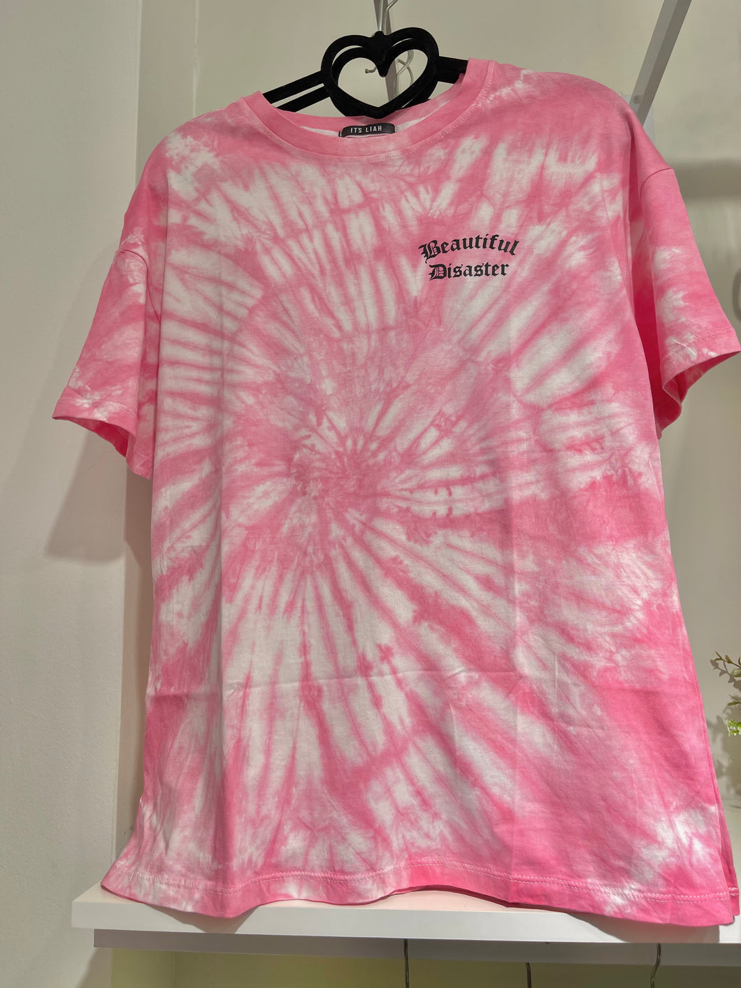 T shirt oversize tie dye pink