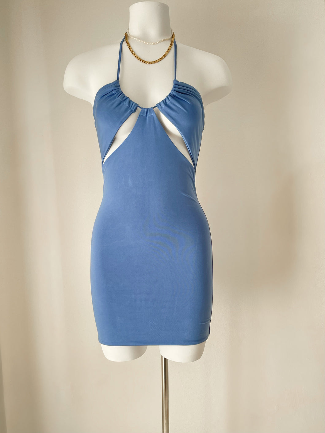 Foxy Cut Dress Cobalt Blue