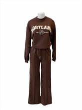 Cargar imagen en el visor de la galería, Comfy Set Wide Leg Chocolate
