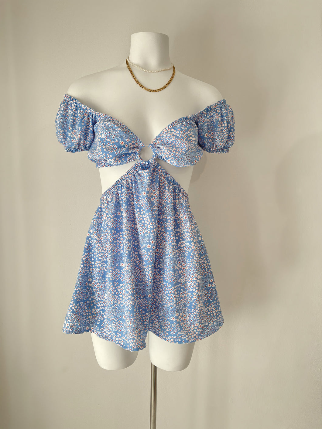 Sunny Dress baby blue print