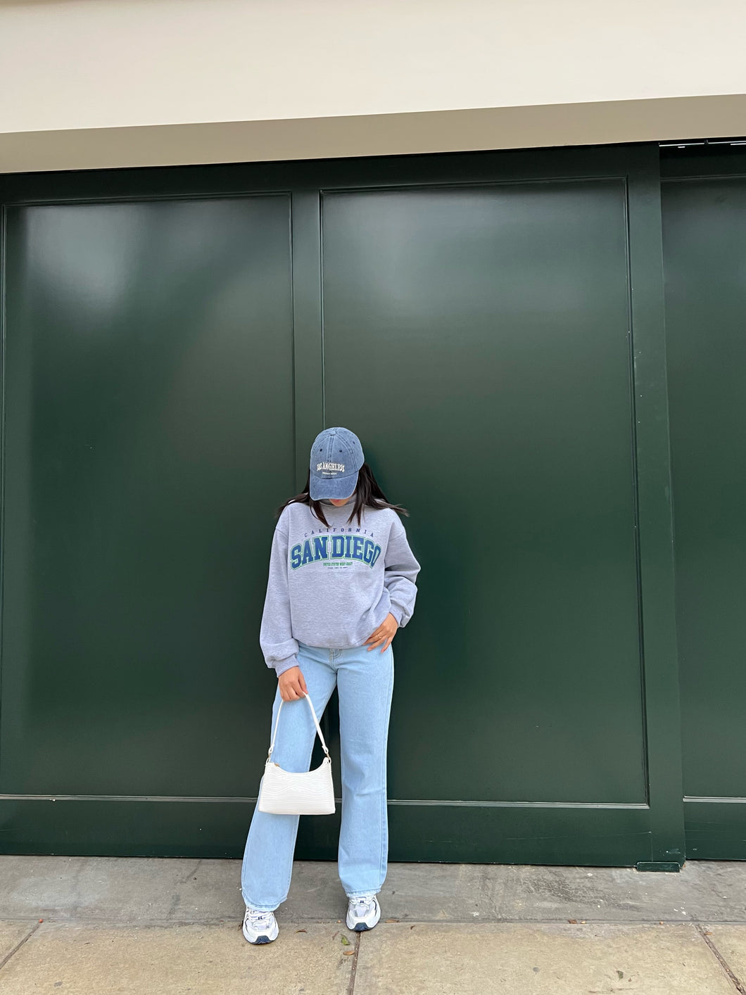 Sweatshirt oversize crop SAN DIEGO (melange)
